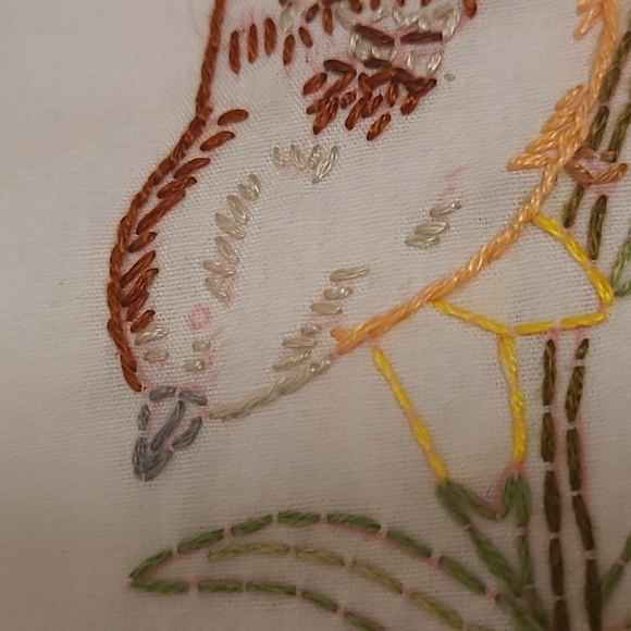 Vintage Hand Stitched South Carolina State Bird & Flower - Picture 7 of 16